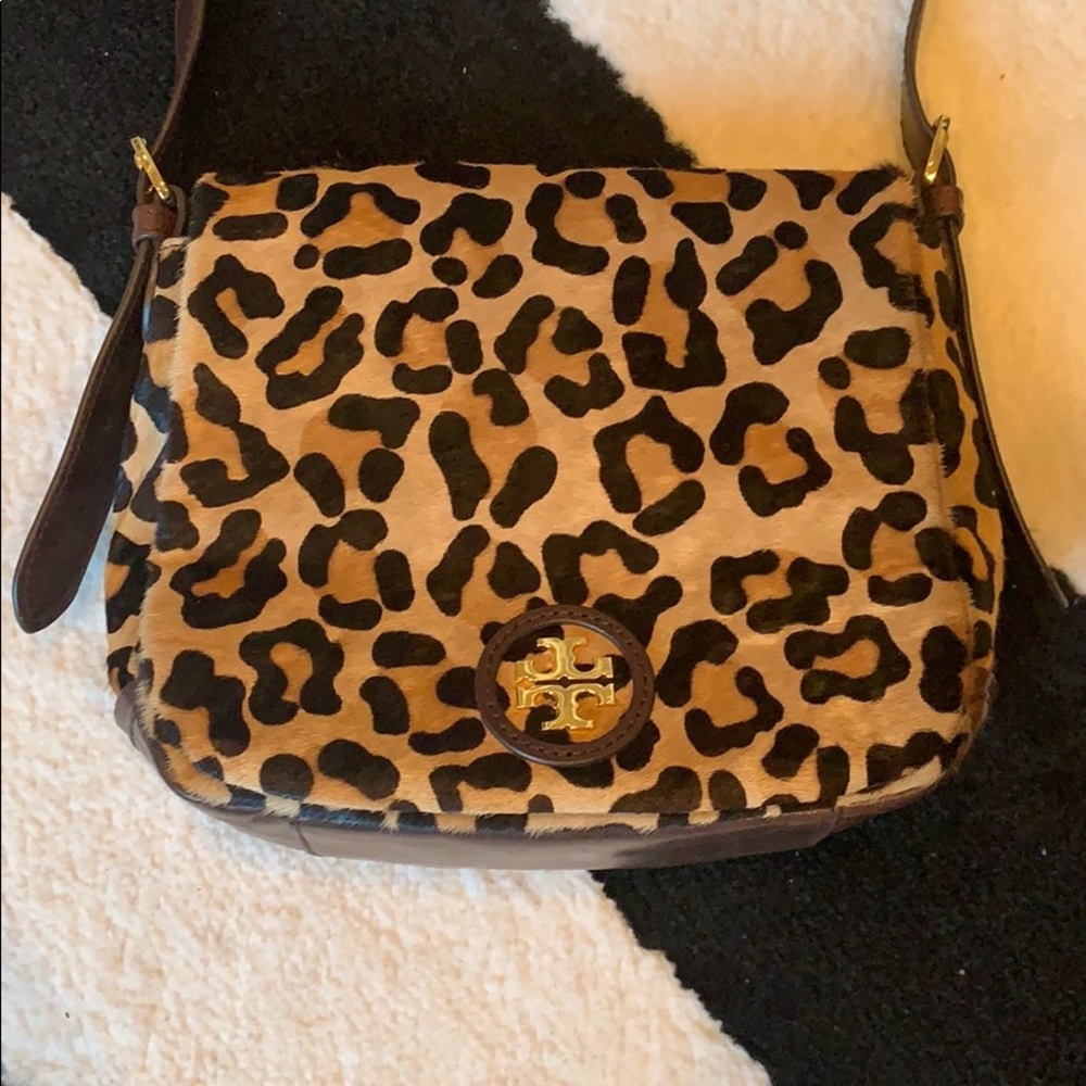 Host Pick! Tory Burch Leopard Calf Hair saddle bag